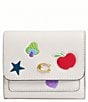 COACH Mila Small Flap Wallet With Sticker Print, Color:Chalk - Image 1