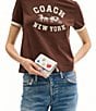 COACH Mila Small Flap Wallet With Sticker Print, Color:Chalk - Image 4