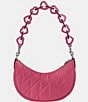 Color:Petunia - Image 2 - Mira Pillow Quilted Heart Strap Shoulder Bag