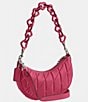 Color:Petunia - Image 4 - Mira Pillow Quilted Heart Strap Shoulder Bag