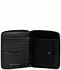 COACH Natural Grain Zip Coin Wallet, Color:Black - Image 3