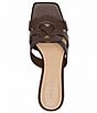 Color:Maple - Image 4 - Nikki Leather Logo Slide Sandals