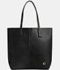 Color:Black - Image 1 - North Leather Tote Bag