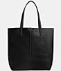 Color:Black - Image 2 - North Leather Tote Bag