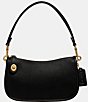 Color:Black - Image 1 - Original Glove Tanned Leather Swinger Shoulder Bag