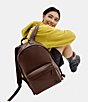 COACH Paper Weight Leather Hall Backpack, Color:Maple - Image 6