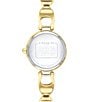 Color:Gold - Image 3 - Park Signature Chain Gold-Tone Bangle Watch