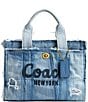 COACH Patchwork Loved Denim Cargo Tote Handle Bag 26 - Image 1