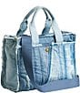 COACH Patchwork Loved Denim Cargo Tote Handle Bag 26 - Image 4
