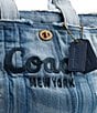 COACH Patchwork Loved Denim Cargo Tote Handle Bag 26 - Image 5