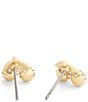 COACH Pav Icons Cherry Stud Earrings, Color:Crystal/Gold - Image 2