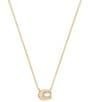 COACH Pave Signature C Pendant Necklace - Image 1