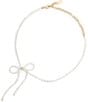 COACH Pearl Bow Choker Necklace - Image 1