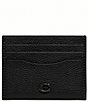 COACH Pebble Leather Card Case, Color:Black - Image 1