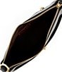 Color:Black/Brass - Image 3 - Pebble Leather Chaise Crossbody Bag