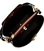Color:Black/Brass - Image 3 - Willow Pebble Leather Bucket Crossbody Bag