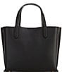Color:Black/Brass - Image 2 - Willow 24 Pebbled Leather Tote Bag