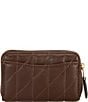 COACH Pillow Quilted Small Zip Around Gold Hardware Card Case, Color:Maple - Image 2