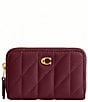 COACH Pillow Quilted Small Zip Around Gold Hardware Card Case - Image 1