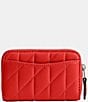 Color:Sport Red - Image 2 - Pillow Quilted Small Zip Around Card Case