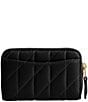 COACH Pillow Quilted Small Zip Around Card Case, Color:Black - Image 2