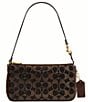 COACH Plaza Crystal Signature Suede Shoulder Bag - Image 1