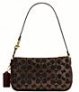 COACH Plaza Crystal Signature Suede Shoulder Bag - Image 2