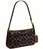 COACH Plaza Crystal Signature Suede Shoulder Bag - Image 4