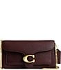 COACH Polished Pebble Tabby Chain Clutch Bag, Color:Merlot - Image 1