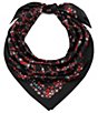 COACH Posey Floral Cluster Signature C Printed Silk Square Scarf - Image 1