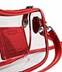COACH PVC Stadium Swinger Clear Contrast Trim Convertible Shoulder Bag, Color:Sport Red - Image 4