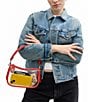 COACH PVC Stadium Swinger Clear Contrast Trim Convertible Shoulder Bag, Color:Sport Red - Image 6