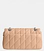 Color:Buff - Image 2 - Quilted Leather Covered C Tabby 26 Shoulder Bag