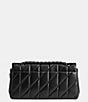 Color:Black - Image 2 - Quilted Solid Black Leather Tabby 26 Shoulder Crossbody Bag