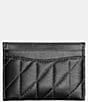 Color:Black - Image 2 - Quilted Nappa Leather Card Case