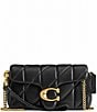 COACH Quilted Pillow Leather Tabby Wristlet Crossbody Bag, Color:Black - Image 1