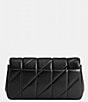 Color:Black - Image 2 - Quilted Pillow Leather Tabby Wristlet