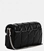 Color:Black - Image 4 - Quilted Pillow Leather Tabby Wristlet