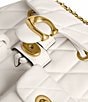 COACH Tabby Leather Pillow Quilt Chain Strap Backpack, Color:Chalk - Image 5