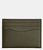 Color:Army Green - Image 1 - Refined Calf Leather Flat Card Case