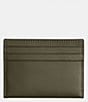 COACH Refined Calf Leather Flat Card Case, Color:Army Green - Image 2