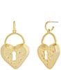 COACH Runway Padlock Drop Earrings - Image 1