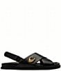COACH Sculpted C Criss Cross Leather Sandals - Image 2