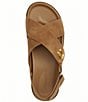 COACH Sculpted C Criss Cross Suede Sandals - Image 4