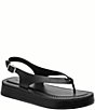 COACH Sculpted C Leather Platform Thong Sandals - Image 1