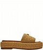 COACH Sculpted C Raffia Platform Slide Sandals - Image 2