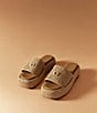 COACH Sculpted C Raffia Platform Slide Sandals - Image 5