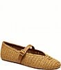 COACH Sculpted C Soft Mary Jane Raffia Ballet Flats - Image 1
