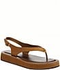 COACH Sculpted C Suede Platform Thong Sandals - Image 1