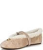 COACH Shearling And Suede Sculpted C Mary Jane Flats - Image 4